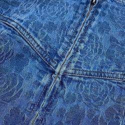 Chanel Cc Logo Camellia Skirt Size 36 Blue Cotton100%