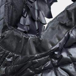 Chanel Black Polyurethane and Nylon Hooded Vest Size 38