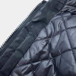 Chanel Black Polyurethane and Nylon Hooded Vest Size 38