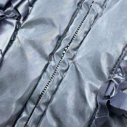 Chanel Black Polyurethane and Nylon Hooded Vest Size 38