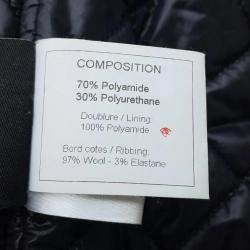 Chanel Black Polyurethane and Nylon Hooded Vest Size 38