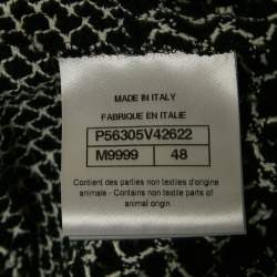 Chanel Black/White Guipure Lace Sleeveless Top XL
