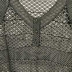 Chanel Black/White Guipure Lace Sleeveless Top XL