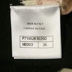 Chanel Black Logo Jacquard Knit Cashmere Sweater S