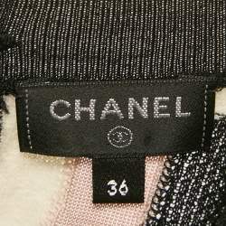 Chanel Black Logo Jacquard Knit Cashmere Sweater S