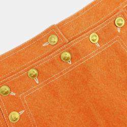Chanel Orange Denim Skirt Women Size 44