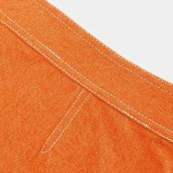 Chanel Orange Denim Skirt Women Size 44