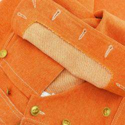 Chanel Orange Denim Skirt Women Size 44