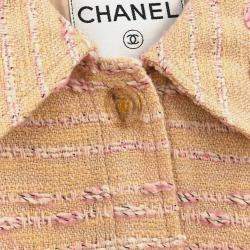 Chanel Single Breasted Jacket Pink Size 38
