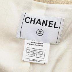 Chanel Double Breasted Jacket White Size 46