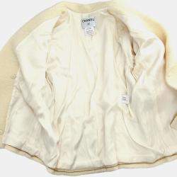 Chanel Double Breasted Jacket White Size 46