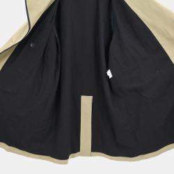 Chanel Khaki Cotton Trench Coat Women Size 40
