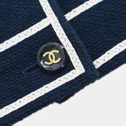 Chanel Navy Single Breasted Jacket Size 36