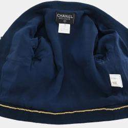 Chanel Navy Single Breasted Jacket Size 36