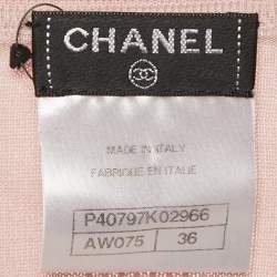 مملوكة مسبقًا Chanel Light Pink Knit Bodycon Dress S