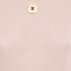 مملوكة مسبقًا Chanel Light Pink Knit Bodycon Dress S