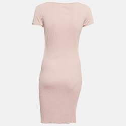 مملوكة مسبقًا Chanel Light Pink Knit Bodycon Dress S