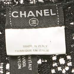 Chanel Black Lace Ruffled Open Front Cardigan M 