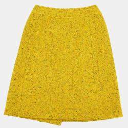 Chanel Yellow Wool Skirt Size 38