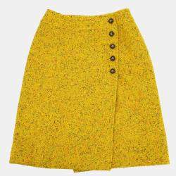 Chanel Yellow Wool Skirt Size 38
