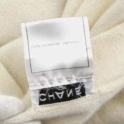 Chanel White Cashmere Cardigan Size 38