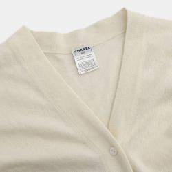 Chanel White Cashmere Cardigan Size 38