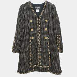 Chanel Black Tweed Coat 
