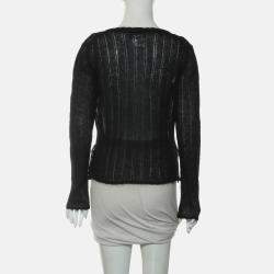 Chanel Black Button-up Sweater