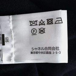 Chanel Cc Logobutton Dress Size 36 Black Cotton70% Cashmere30%