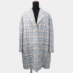 Chanel Tweed jacket Size 34 Light Blue Wool 42% Nylon 41% Viscose 12% Polyester 3% Cashmere 2%