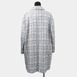 Chanel Tweed jacket Size 34 Light Blue Wool 42% Nylon 41% Viscose 12% Polyester 3% Cashmere 2%