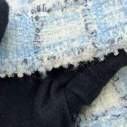 Chanel Tweed jacket Size 34 Light Blue Wool 42% Nylon 41% Viscose 12% Polyester 3% Cashmere 2%