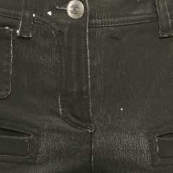 Chanel Black Start Print Denim High Rise Denim S Waist 26"
