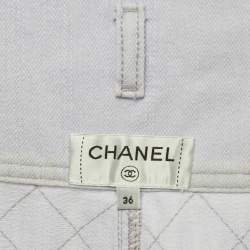 مملوكة مسبقًا Chanel Light Purple Diamond Embroidered Jeans S Waist 28"