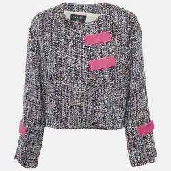 Pre Owned Chanel Multicolor Tweed Velcro Closure Jacket M