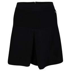 Pre Owned Chanel Black Cotton Tricot Knit Fit and Flare Mini Skirt M