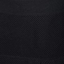 Pre Owned Chanel Black Cotton Tricot Knit Fit and Flare Mini Skirt M
