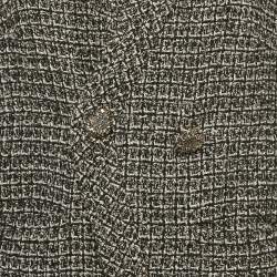 Chanel Black Metallic Tweed Jacket XL