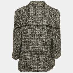 Chanel Black Metallic Tweed Jacket XL