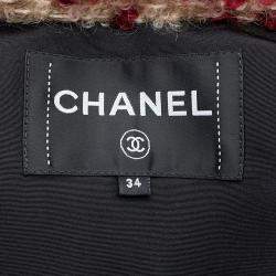 Chanel Red/Beige Tweed Vest Size 34