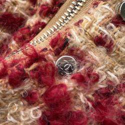 Chanel Red/Beige Tweed Vest Size 34