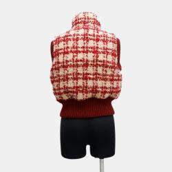 Chanel Red/Beige Tweed Vest Size 34