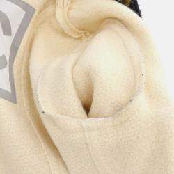 Chanel Zip Up Beige Wool Jacket