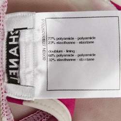 Chanel Pink Printed Jersey Bikini Set S