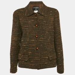 Chanel Multicolor Tweed Buttoned Jacket L