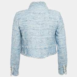 Chanel Blue Blouse Long Sleeve Jacket S