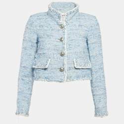 Chanel Blue Blouse Long Sleeve Jacket S
