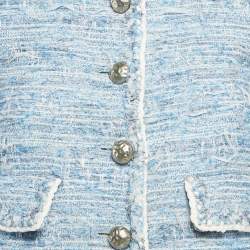 Chanel Blue Blouse Long Sleeve Jacket S