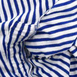 Chanel Blue Cotton Short Sleeve Top Women Size 36