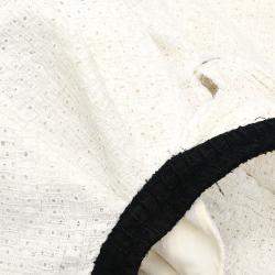 Chanel White/Black Cotton Short Sleeve Dress Women Size 38